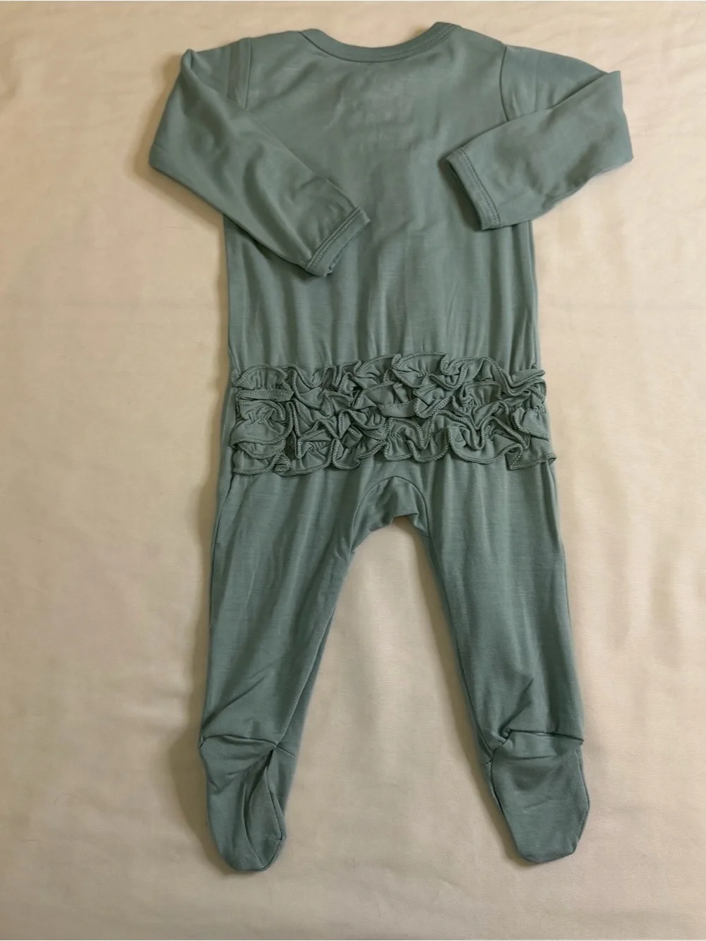 Little Buggins Bamboo Footie Sleeper Bundle 0-3 Months Sage Green & Blue Tie Dye
